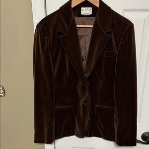 Butter Dark Brown Velvet Women's Blazer